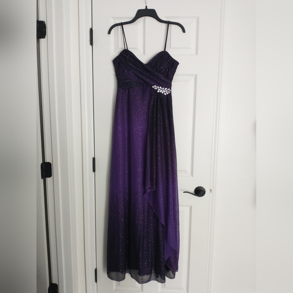 Reign On Purple Ombre Sparkle Prom Dress - Picture 2 of 8